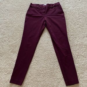No Boundaries skinny maroon pants